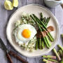 Lime Cilantro Rice and Asparagus Breakfast緑なブレックファスト