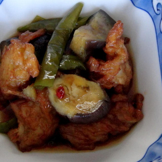 練り物と揚げ茄子の含め煮★★★