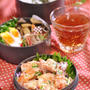 超簡単な海老マヨと豆苗と春雨のチョイ辛炒めのお弁当