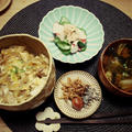 テッパンメニュー！親子丼☆タコときゅうり酢の物