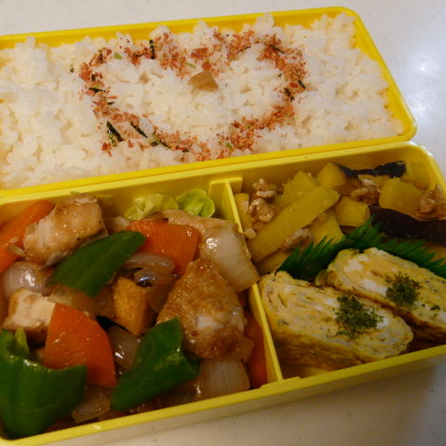 お弁当（鶏肉＆厚揚げの甘酢炒め）
