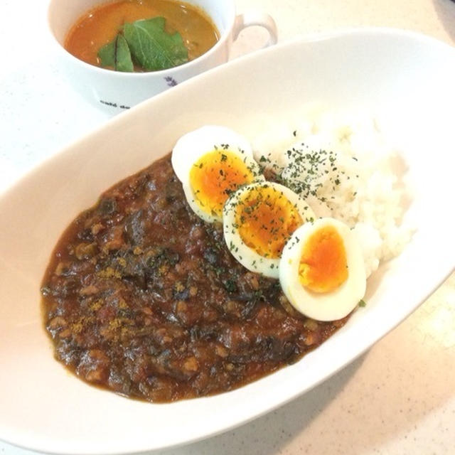 ＊ほうれん草のキーマカレー＊週末気分