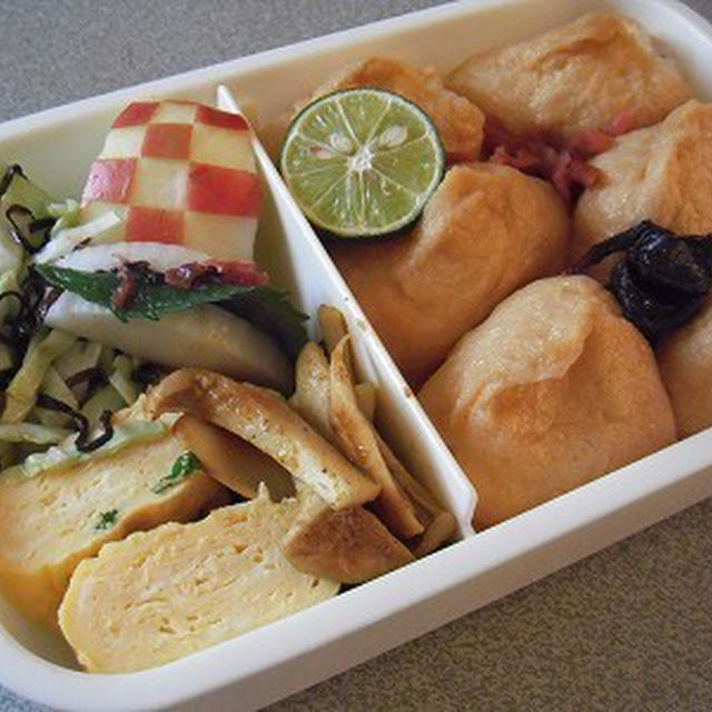 チンするすし飯で稲荷寿司弁当