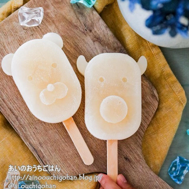 夏休みの子供と一緒に♡かわいい型でカルピスアイスバーを作ってみた！