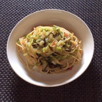 醤油麹と白菜の塩昆布和風パスタ