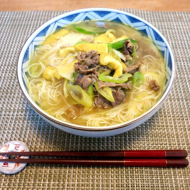 カレーにゅうめんのお昼ご飯　と　チャリでお出かけ～♪