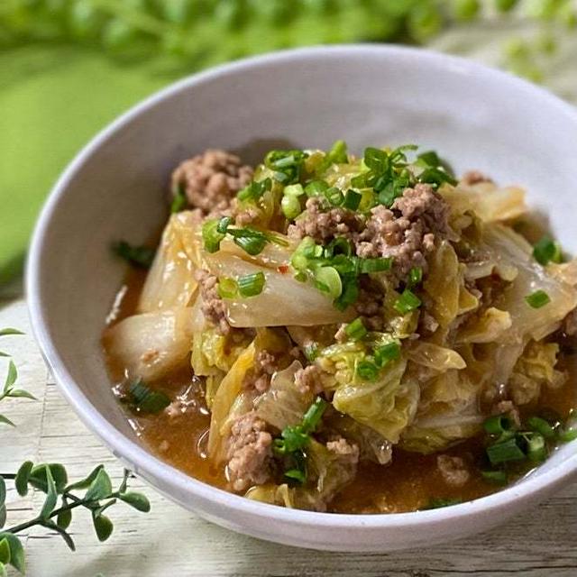 【レンジで！】白菜とひき肉のピリ辛とろみ煮