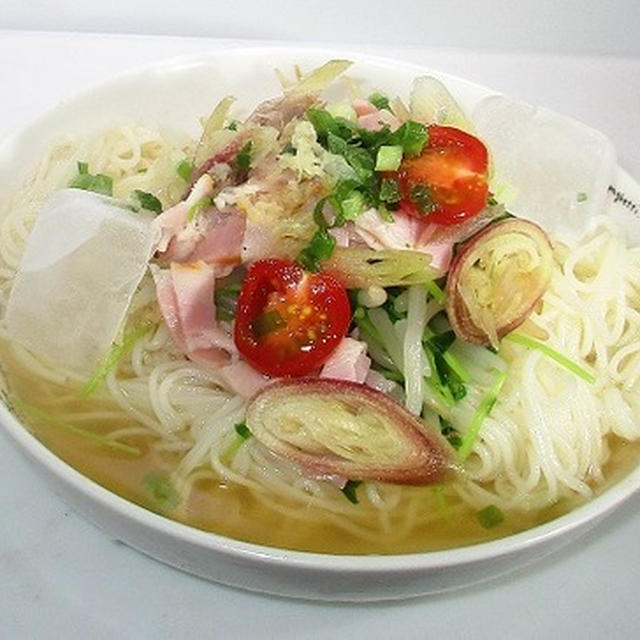 レモンしょうが風味の冷やしそうめん