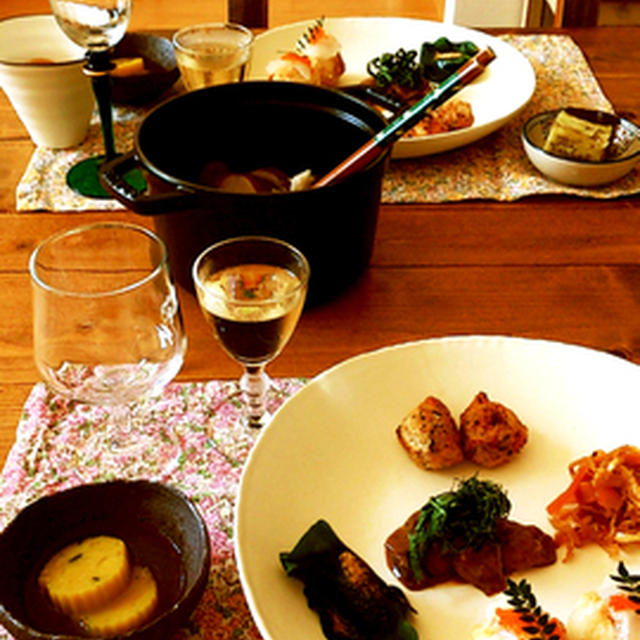 素敵なおうちで女子会☆　カラダにやさしい和食とワイン♪
