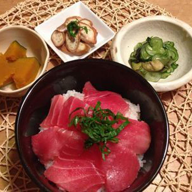 マグロ丼のお献立