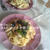 椎茸とほうれん草のパスタ＊と除菌。