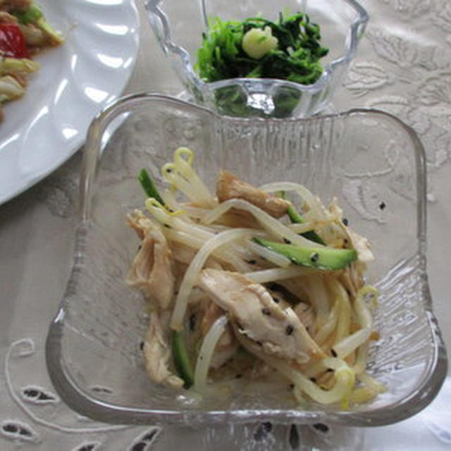 鶏ささみともやしの和え物★★★