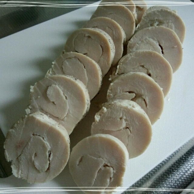 鶏むね肉で鶏ﾊﾑ♡♡♡