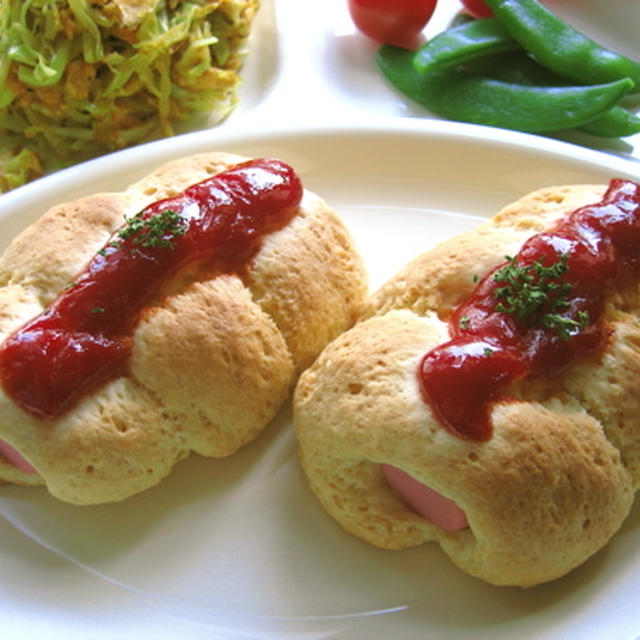 ホットケーキミックスでさっくり♪ふんわり♪♪ソーセージドック