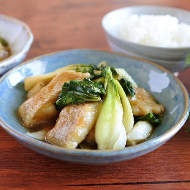 魚が劇的に美味しくなる！「チンゲン菜と白身魚の黒酢炒め」