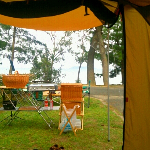 琵琶湖マイアミオートキャンプ朝昼晩。