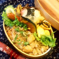 １１/９　長いもとベーコン天・鶏炊き込みごはん弁当～♪ by ささっちさん