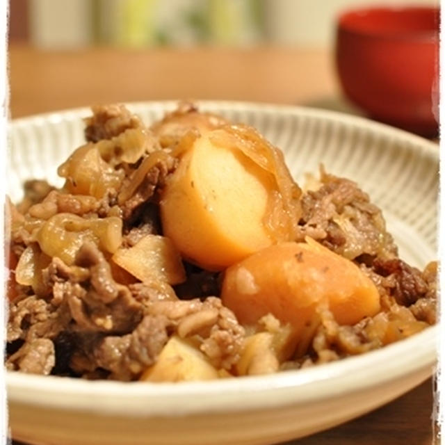 【肉じゃが、と美味しいべっこう醤油】
