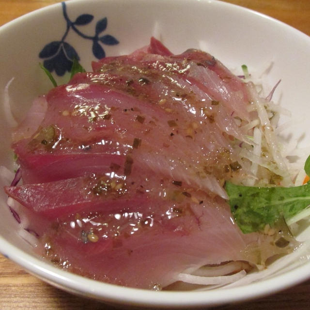 【旨魚料理】イナダのお刺身サラダ