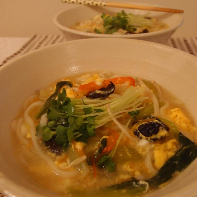 野菜あんかけうどん