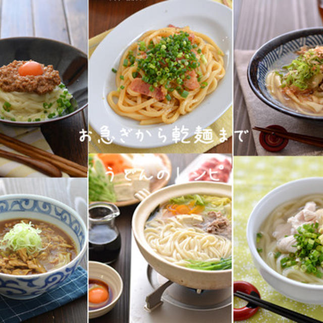 【まとめ】お急ぎ～乾麺までうどんレシピ。