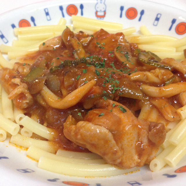 鳥肉のトマトソース煮！