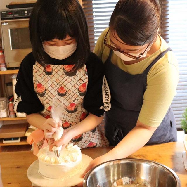 【レッスンレポ】小学生のデコレーションケーキ