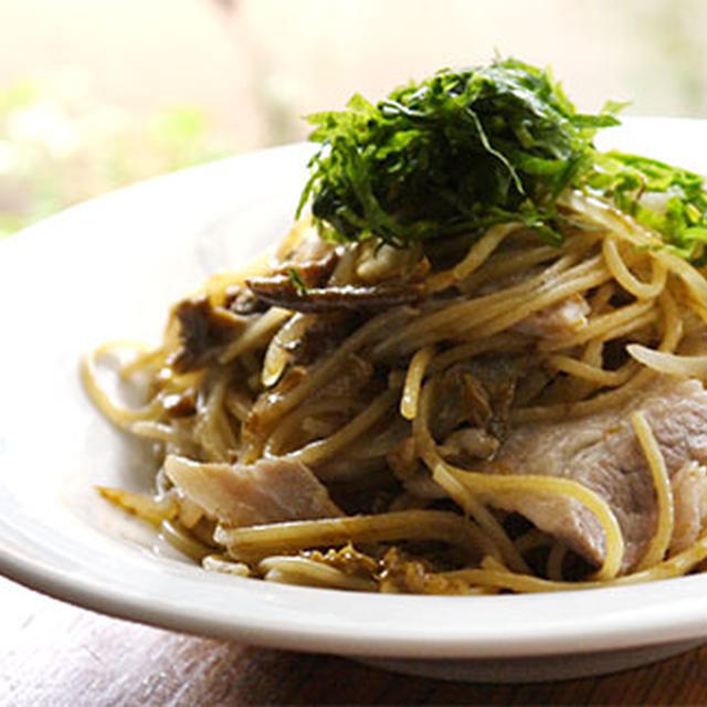 フキ味噌をパスタに使ってみた