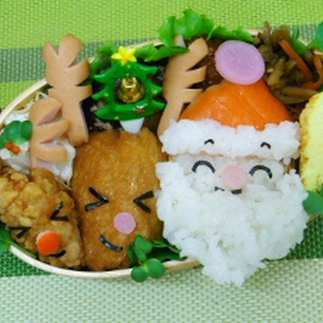 サンタとトナカイのお弁当&トッポッキレポ&焼き菓子♪