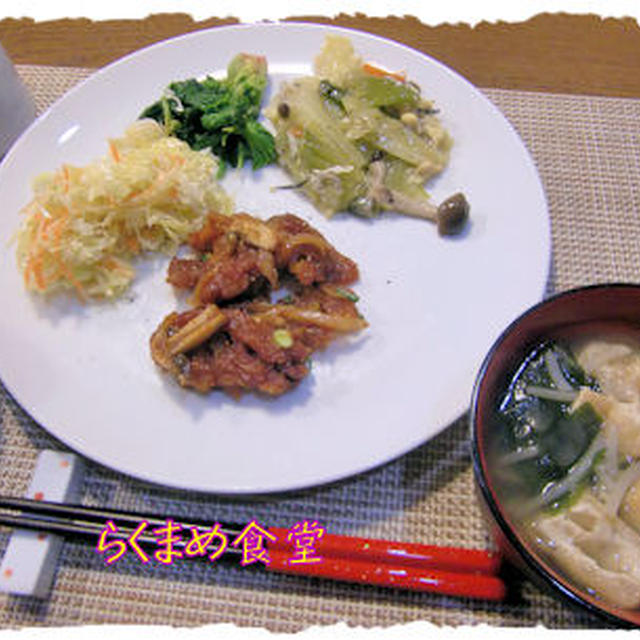 もう、簡単に♪【豚肉のトマトケチャップ炒め】定食♪