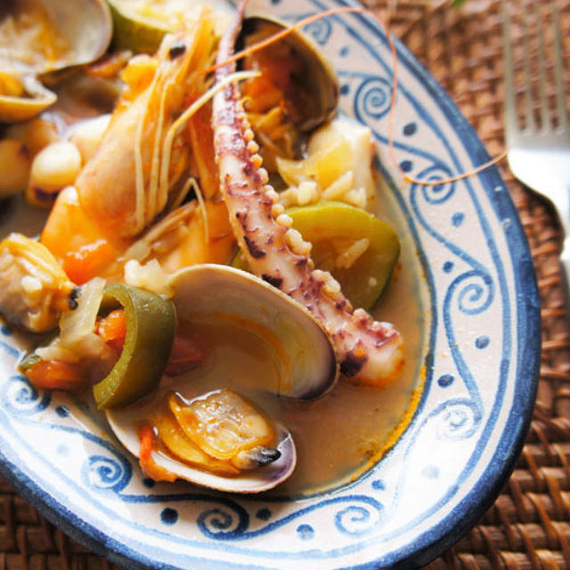 スペインArroz Brut☆マジョルカ風の海鮮ライススープ