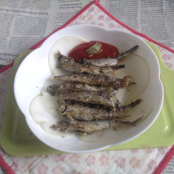 子持ちししゃもの網焼き＋大根スライス