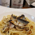 秋刀魚とマッシュルームのパスタ