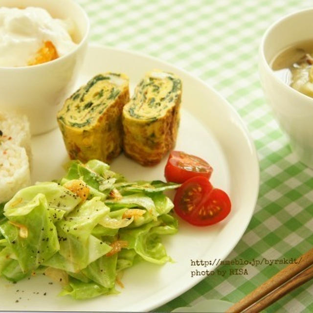 キャベツと桜えびの炒め物＠ワンプレートランチ