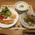 サーモンムニエル＆ステーキチャーハンの晩ご飯　と　咲いた～咲いた～♪