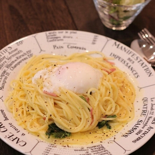 昼カフェ☆ほうれん草のクリームパスタ