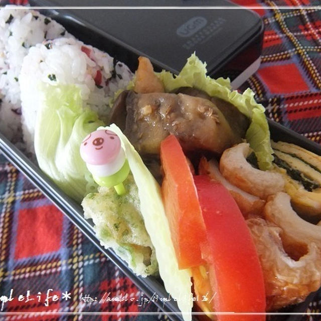 お弁当しんぷるらいふ・ちくわのかば焼き、マーボーナス弁