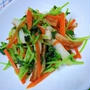 食卓に彩がほしかったので豆苗とにんじん炒め / 昼寝しすぎで寝不足