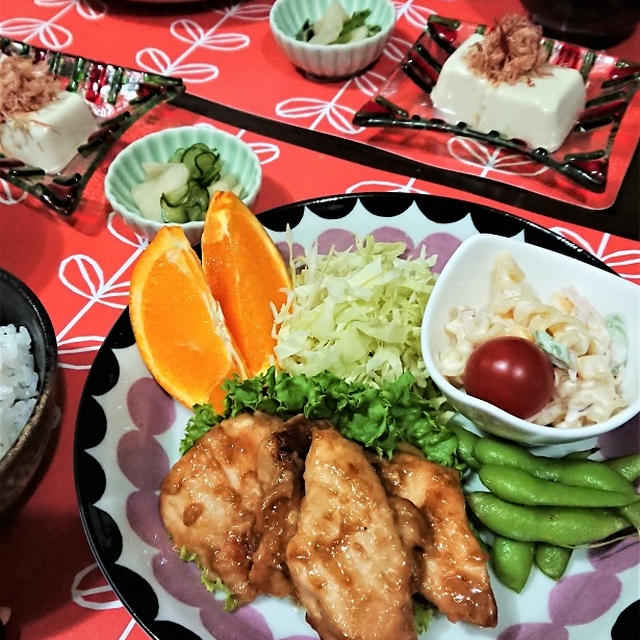 【おうちごはん】我が家の人気NO1メニュー！【鶏むねのガーリックオイマヨソテーde夕食】。