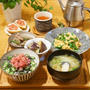 すぐにできるメニューで晩ごはん