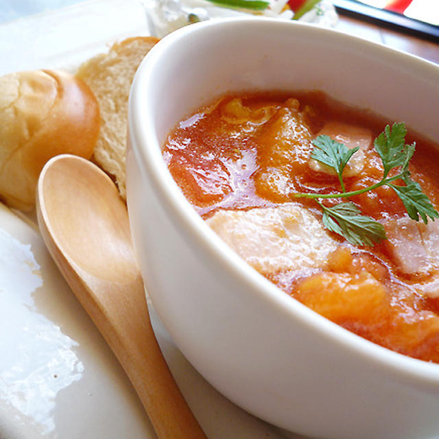 100％トマトの冷製スープ♪