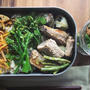 スペアリブの煮付けと野菜惣菜の三彩弁当