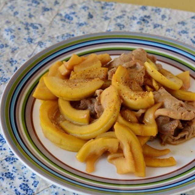 タケノコと豚肉の甘辛煮