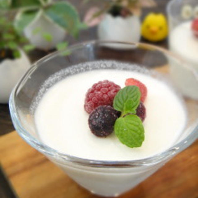 甘カフェスイーツ★練乳ヨーグルトのパンナコッタ(レシピ）