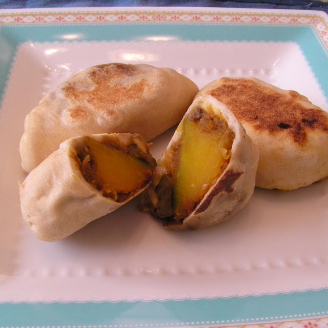 かぼちゃの味噌サブジで・・・またまたリーちゃんオリジナルお焼きパン