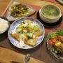 揚げワンタンの野菜あんかけ＆ じゃがいもの青椒肉絲の晩ご飯　と　じゃがいもの収穫♪