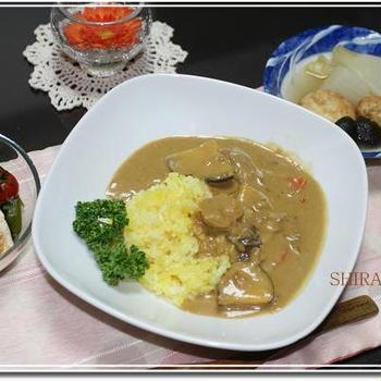 カレーシチュウとカブふわふわ煮物