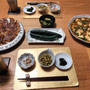 珉珉の餃子と麻婆豆腐と作り置き小鉢3品、プランターきゅうりで晩酌