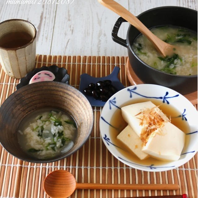 七草がゆ。～お粥生活、始めます～←気持ちだけは。