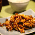 豚肉のケチャバジル炒め